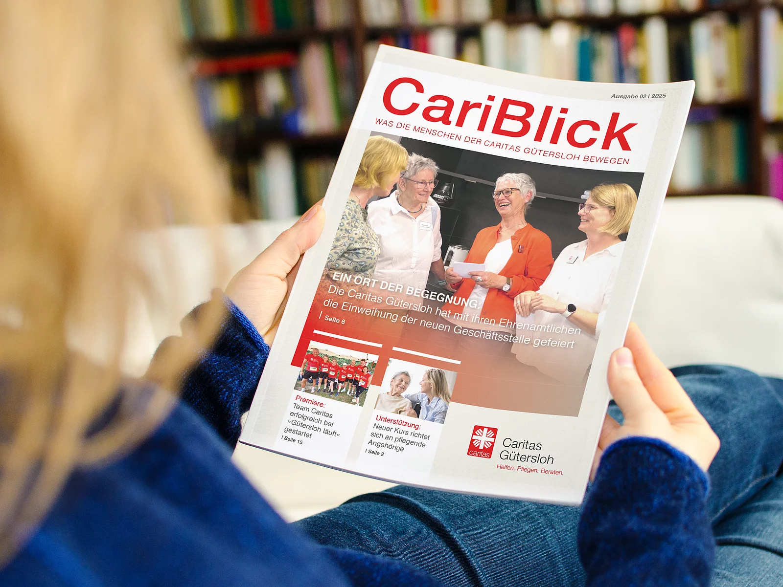 Aufgeschlagenes Magazin CariBlick